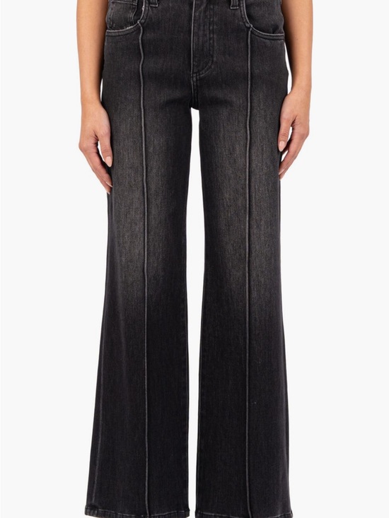 Kut from the Kloth Denim - KUT from the Kloth Charlotte Black Seamed High Waist Flare Leg Size 0